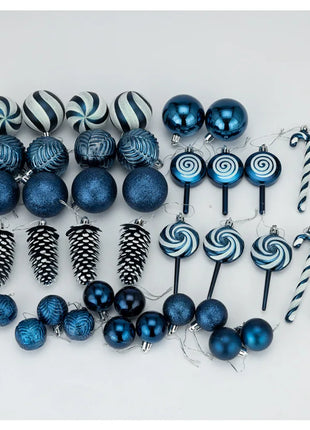 29/36/40 pezzi palla di Natale argento rosso albero di Natale pendenti appesi stampati sfere di Natale in oro a forma speciale 2024 nuovo - riparo82