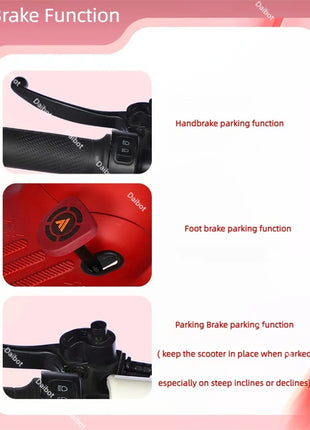 800W Pink/Grey/Red Adults 3 Wheel Electric Tricycle Small With Hidden Foldable Baby Seat/Parent Child Electric Scooter Fashion - Riparo82