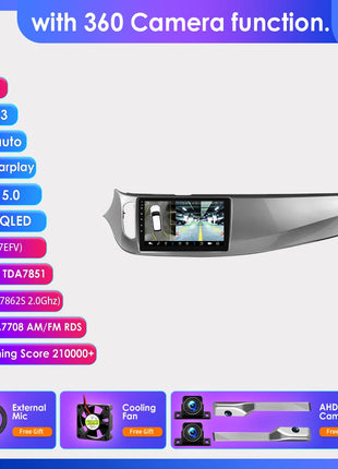 2Din 360Camera Android13 Car Radio For Alfa Romeo Giulietta 2010-2018 Car Multimedia Player Intelligent Screen autoradio Carplay