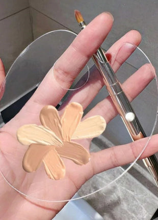 Clear Acrylic Makeup Mixing Palette Portable Multifunction Cosmetic Foundation Art Blending Palette for Eyeshadow Lipstick Nail - Riparo82