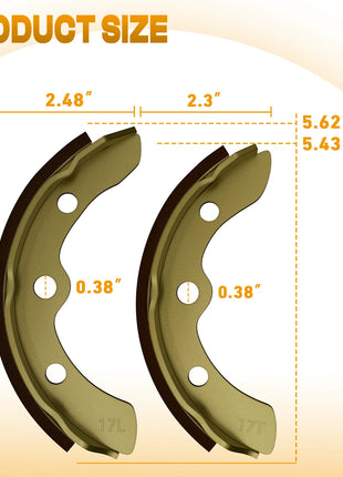Ganascia freno (set di 4) per Club Car dal 1995 in poi DS e carrello da golf precedente OEM # 1018232 -01 101823201