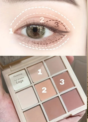 Multifunctional Eyeshadow Palette 9 Colors Various Shades Long Lasting Moisturizing Eye Shadow Palettes for Women Makeup Kit - Riparo82