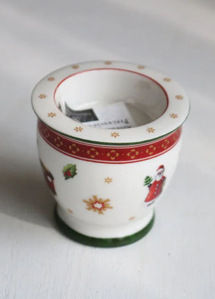 Tesoro tedesco Porcellana dura Giocattolo natalizio Joy Piatto piano multi-angolo Tazza di Natale Piattino Ciotola Candeliere - riparo82