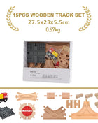 NUOVO Set di binari in legno Pacchetto di espansione per binari in legno di faggio Set di binari ferroviari adatti per tutte le marche Treni Giocattoli per regali per bambini