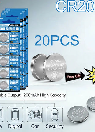 2-30PCS 3V 200mAh CR2032 Batteria Al Litio CR 2032 DL2032 ECR2032 Per Orologio Giocattolo Calcolatrice Chiave Dell'automobile Celle del Pulsante di Controllo Remoto