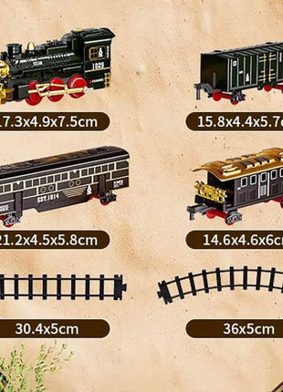 Natale Elettrico Treno A Vapore Binario Giocattolo Per Bambini Retro Locomotiva A Vapore Controllo Spray Binario Ad Alta Velocità Suono Luce Treno Modello BoysToy