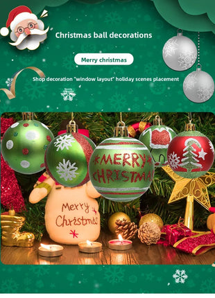 Palline di Natale Ornamento Palline di Natale pendenti scintillanti per la decorazione dell'albero Palline di caramelle per la festa natalizia al coperto della casa di Natale - riparo82