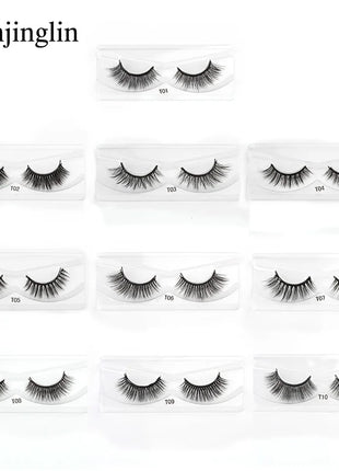 1 Pair Magnetic Eyelashes Wispy 3D Mink Lashes Natural Long Faux Cilios Eyelash Extension Handmade False Eyelashes Makeup Tools