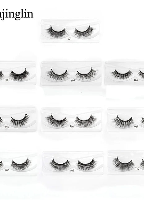 1 Pair Magnetic Eyelashes Wispy 3D Mink Lashes Natural Long Faux Cilios Eyelash Extension Handmade False Eyelashes Makeup Tools