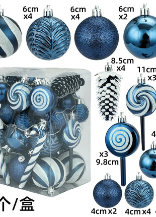 29/36/40 pezzi palla di Natale argento rosso albero di Natale pendenti appesi stampati sfere di Natale in oro a forma speciale 2024 nuovo - riparo82