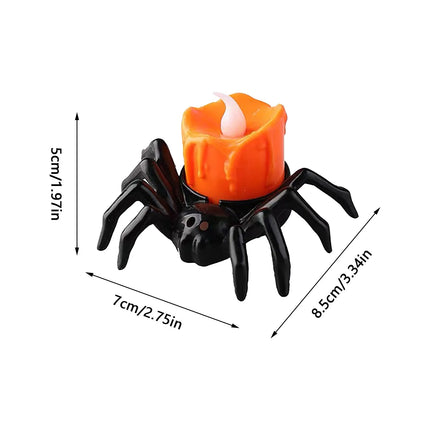 Halloween Decoration LED Candlelight Spider Plastic Pumpkin Lantern Ghost House Atmosphere Decoration Props Party Horror Props