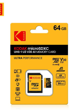 Scheda di memoria KODAK 512GB 256GB Micro SD fino a 100 MB/s Class10 U3 32GB 64GB 128GB TF Card HD per adattatore lettore di schede USB Microsd
