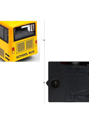 Ornamenti a forma di autobus ad alta imitazione Regalo per bambini di alta qualità Hobby Modello di autobus in lega Giocattoli di autobus estesi Tirare indietro il modello di veicolo - riparo82