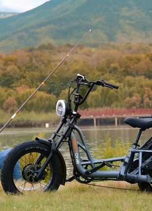 E-Trike 2400W Motor 48V30AH Removable Battery Electric Tricycle Support Reversing Function 20*4Inch Fat Tire Snow Electric Trike