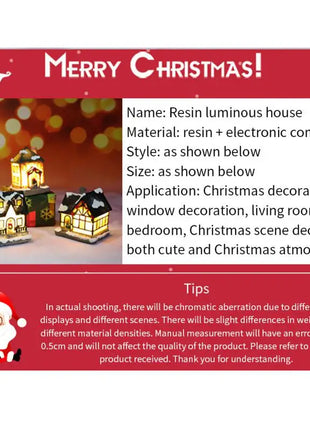 Christmas Light House Village decorazioni natalizie per la casa regali di Natale ornamenti natalizi capodanno 2024 Natale Navidad Noel