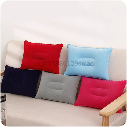 Outdoor Inflatable Sleeping Small Pillow Inflatable Backrest Cushion Travel Pillow Airplane Rest Comfortable Sleeping Pillow