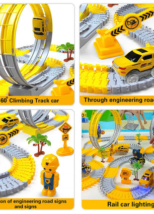 Bambini Elettrico Magico Flessibile Pista Giocattolo Auto Ingegneria Auto Bambini Giocattoli Educativi Treno Giocattoli per Bambini Regalo Di Compleanno