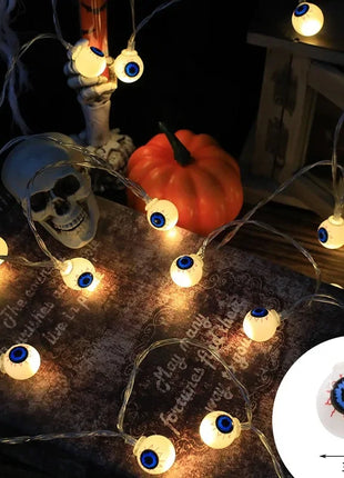 1pc Halloween String Lights Battery Powered Halloween Indoor Outdoor Lighting For Home Bedroom Birthday Party Theme Party - Riparo82