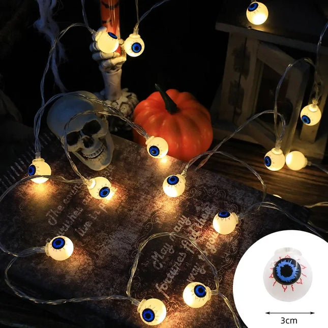 1pc Halloween String Lights Battery Powered Halloween Indoor Outdoor Lighting For Home Bedroom Birthday Party Theme Party