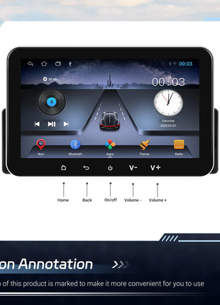 Podofo 7 '' 1Din Android Car Stereo Radio 4core Carplay Android Auto Bluetooth FM EQ USB WIFI GPS Navigation Autoradio Player - Riparo82