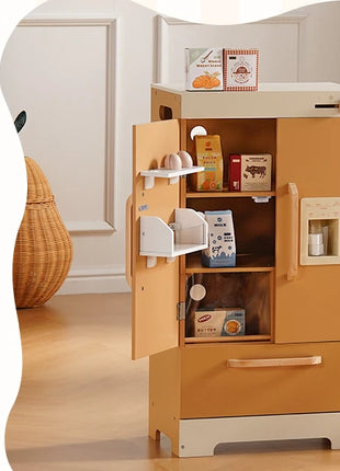 Robotime Cucina da gioco in legno Set da gioco da cucina per bambini Lavatrice Lavastoviglie Set da gioco da cucina per bambini Regalo per ragazzi e ragazze Caramello - riparo82