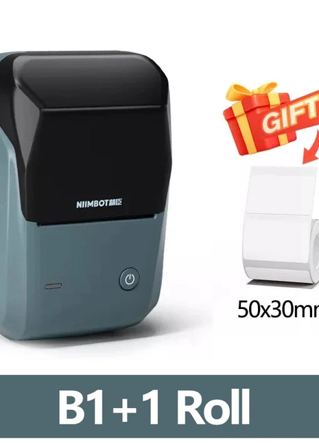 Mini Label Thermal Printer Niimbot B1 Portable Self-Adhesive Printer For Stickers Round Labels Rolls UV Tag Bluetooth Printer - Riparo82