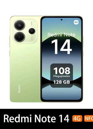 Xiaomi Redmi Note 14 4G NFC helium G99-Ultra 6,67 ''AMOLED screen 120 Hz 108 MP IA camera 5500 mAh battery,Charger Not Included - Riparo82