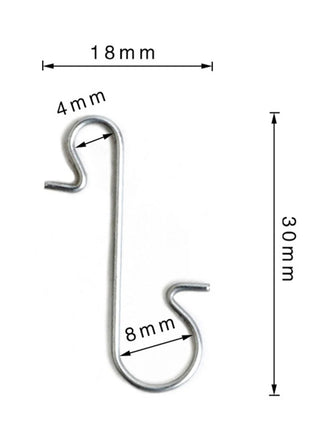 30/300 pezzi ganci in metallo a forma di S supporto albero di Natale palla pendente decorazioni appese per la casa Navidad Capodanno - riparo82