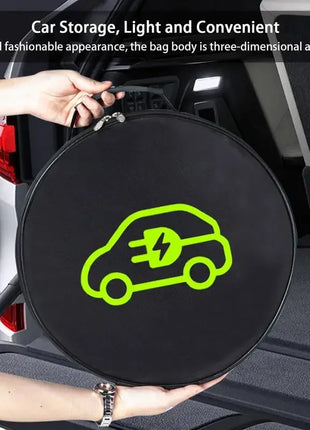Fireproof EV Car Battery Jumper Cable Bag Electric Vehicles Rechargeable Guns Storage Organizer for Charging Cables Cords Hoses - Riparo82