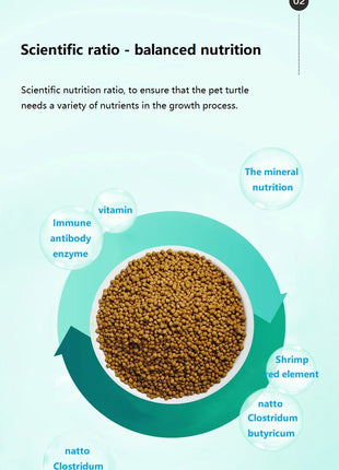 105g General Turtle Food Brazilian Turtle Feed Grass Turtle Young Turtle Food Small Particles Hair Color Yellow Edge Snapping - Riparo82