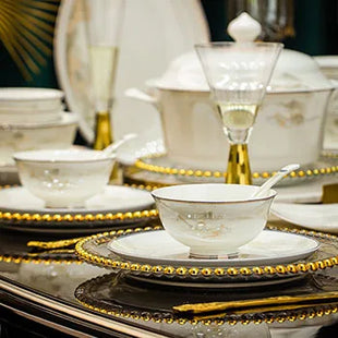 Fai da te 1 PC Jingdezhen piatti a ciotola di fascia alta, stoviglie combinate senza ceramica - riparo82