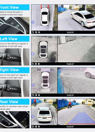 3D 360 Car Panoramic Camera AHD720/AHD1080P Dual modes universal Surround View image 4 cameras for Android Auto with 360APP - Riparo82
