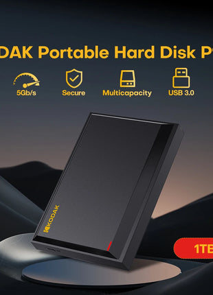 Kodak Disco rigido protettivo da 2,5 pollici USB3.0 5Gbps 500GB 1TB Disco rigido esterno HDD per capacità di espansione del computer desktop PS4