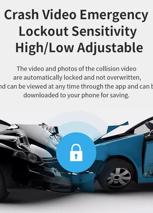 HP car camera dash cam camera 2k HD night vision WiFi DVR video loop video parking monitoring car dashcam auto - Riparo82