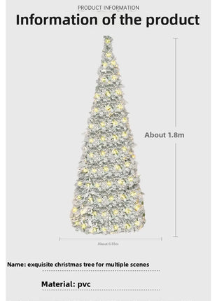 Albero di Natale Ins con floccaggio della neve Albero di Natale pieghevole premium Vacanza Estetica Decorazioni natalizie Albero di neve artificiale densa