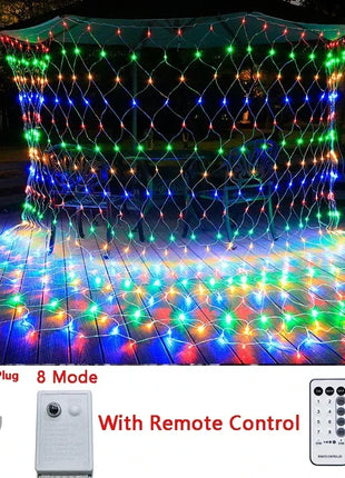 1.5M-18M LED Net Mesh Fata Luci Stringa Tenda Ghirlanda Esterna Impermeabile Per Albero Di Natale Festa Giardino Decorazione di Nozze