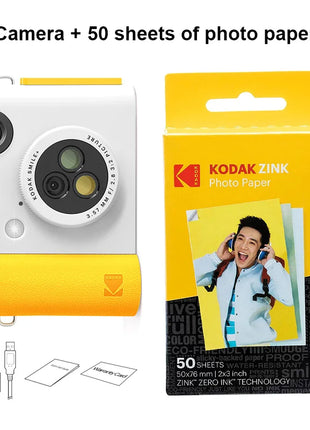 Disponibile Stampante fotografica portatile Kodak Smile + Instant Camera con fotocamera all-in-one Supporto per scheda TF con stampa senza inchiostro ZINK
