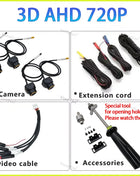 360 Car camera For android auto 360 panoramic system 8K 3D AHD1080P 720p Camera Night Vision with camera dedicated hole opener - Riparo82
