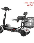 Scooter Mobilità 4 Ruote 500W Doppio Motore 36V - Pieghevole Anziani 3 Velocità - riparo82