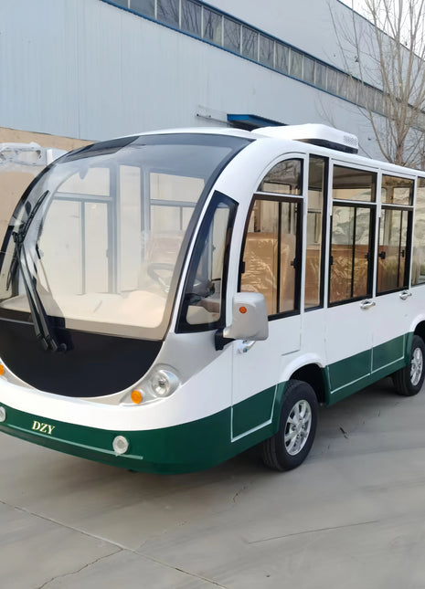 New 18 seater enclosed sightseeing car, electric golf cart for sale, customized solar powered electric sightseeing bus, etc - Riparo82