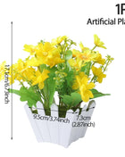 Artificial Plants Potted Green Bonsai Small Tree Grass Plant Pot Ornament Fake Flower for Home Garden Decor Wedding Party Decor