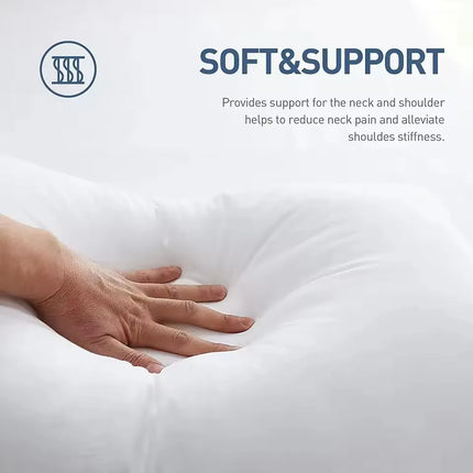 Sleeping Pillows for Bedroom Double Top Bed Stuffed Hotel Five-star Soft Orthopedic Pillow 48*74 Solid Color Extension Cushion