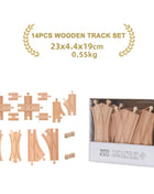 NUOVO Set di binari in legno Pacchetto di espansione per binari in legno di faggio Set di binari ferroviari adatti per tutte le marche Treni Giocattoli per regali per bambini