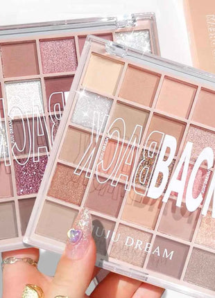 25 Color Eyeshadow Palette, Multi-Color Pearlescent Matte Glitter, Brown Rose Red Eyeshadow Palette, Everyday Makeup Eyeshadow