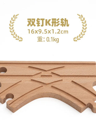 Nuova binario ferroviario in legno Tutti i tipi Biforcazione binario forcella Accessori per binari in legno di faggio adatti per binari in legno Thomos Giocattolo Regalo per bambini