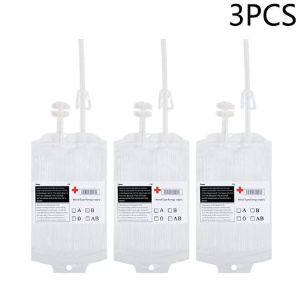 Halloween Blood Bags Juice Drinking Energy Pack Vampire Horror Props Halloween Party Decoration Vampire Cosplay Supplies