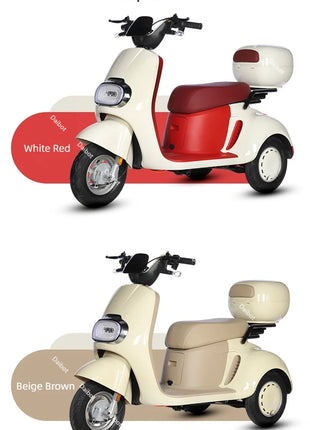 800W Pink/Grey/Red Adults 3 Wheel Electric Tricycle Small With Hidden Foldable Baby Seat/Parent Child Electric Scooter Fashion - Riparo82