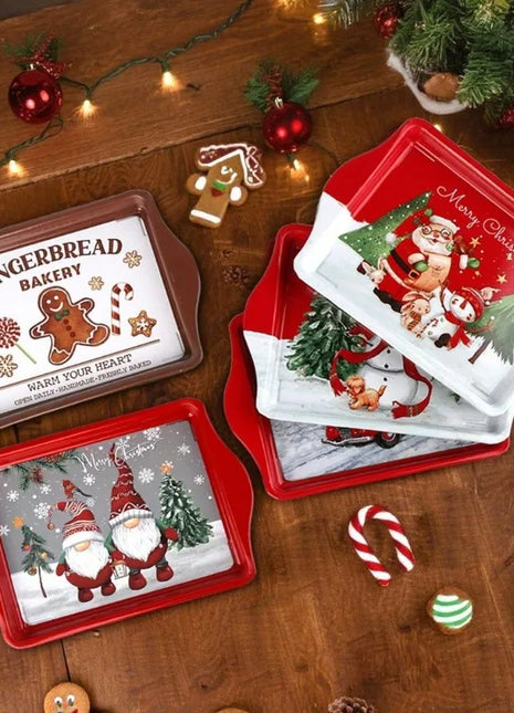 Piatti e vassoi per snack natalizi per dolcetti natalizi Piatti da portata durevoli e versatili per frutta, dessert, decorazioni per la cucina di casa - riparo82