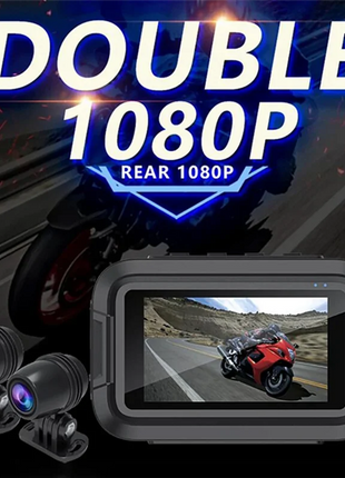 ABZZ-V9 Motorcycle Dashcam Wifi 1080P Front Rear Camera Waterproof Motorcycle Video Recorder Camera With Parking Monitor Durable - Riparo82