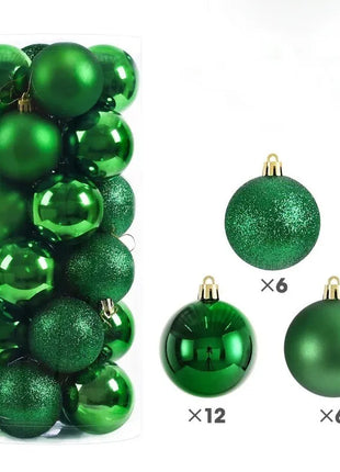 24 pezzi 6 cm grandi decorazioni con palline di Natale appese ornamenti pendenti per albero di Natale decorazioni per feste a casa di Natale 2026 accessorio di Capodanno - riparo82